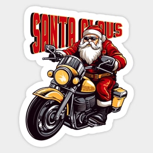 Santa Claus is biker Sticker